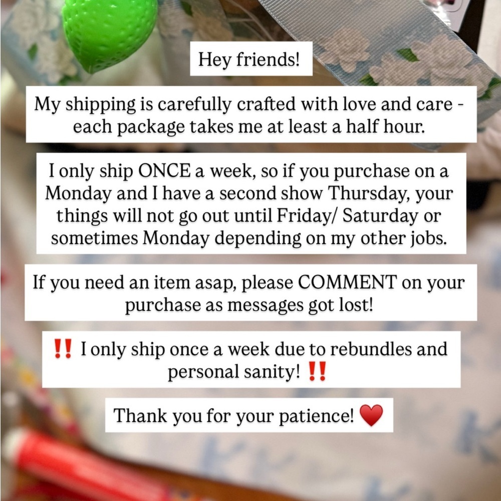 Shipping information! - Picture 2 of 2